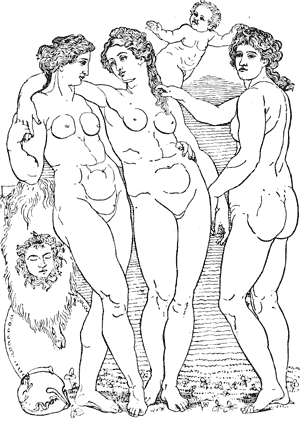 Pallas, Venus, and Diana.