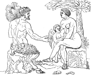 Satyr, Cupid, and Venus.