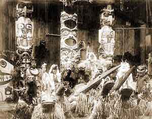 Dancers: Edward Curtis 1910; [Public domain image]