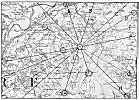 PLATE XX. MAP OF EIGHT LEYS THROUGH CAPEL-Y-TAIR-YWEN, HAY. SEE CONTENTS TABLE<BR>
(Based on the Ordnance Survey with the sanction of the Controller of H.M. Stationery Office).