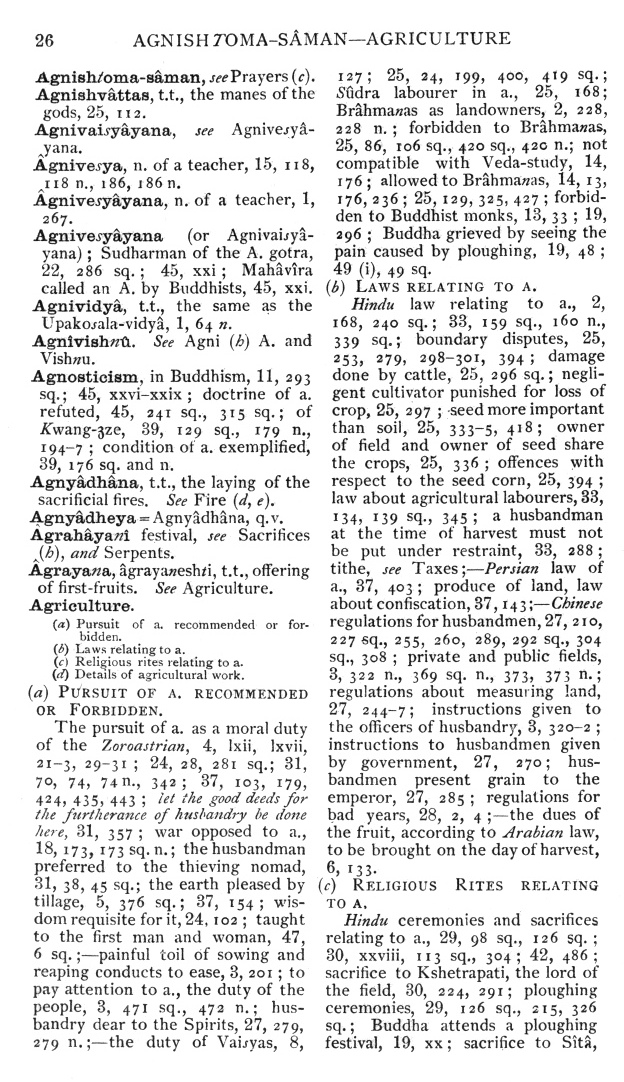 Page 26. Agnishtoma-sâman—Agriculture