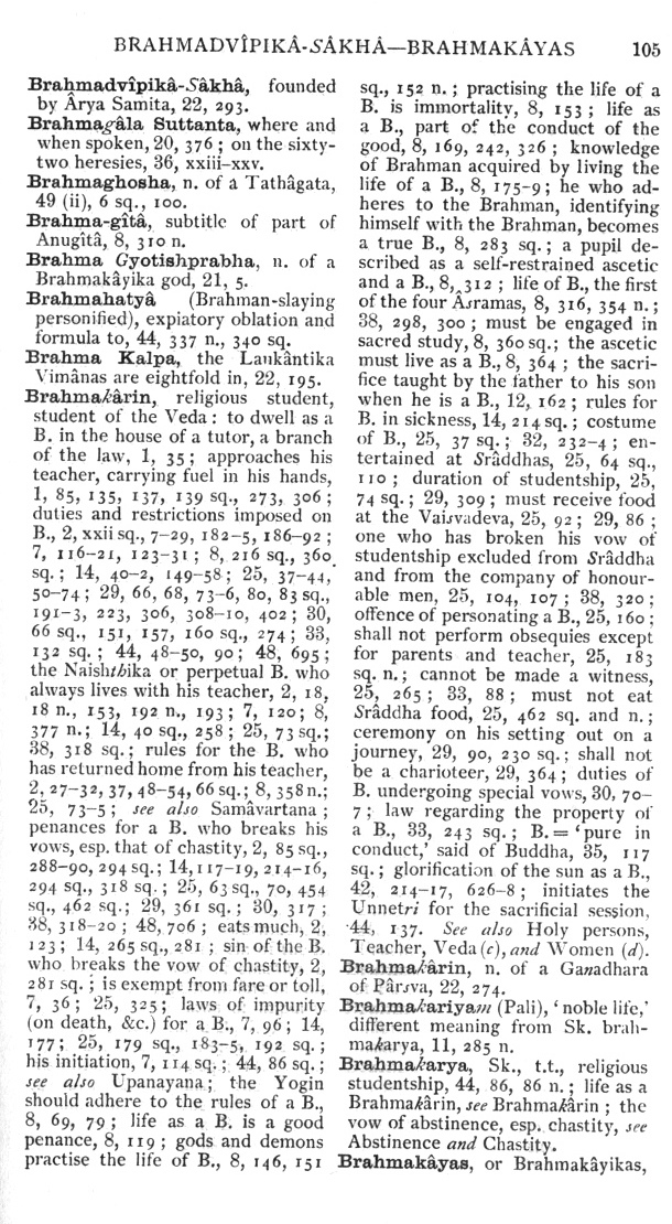 Page 105. Brahmadvîpikâ-Sâkhâ—Brahmakâyas