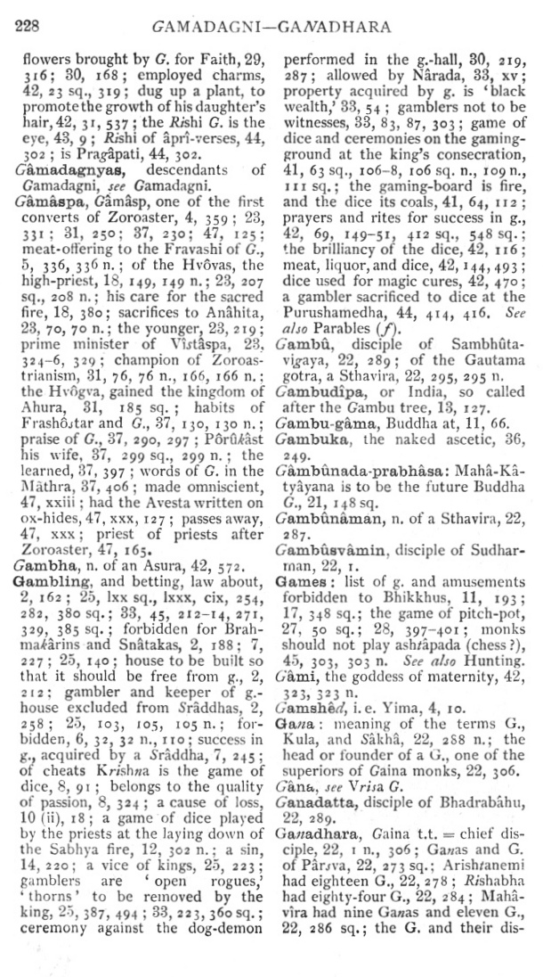 Page 228. Gamadagni—Ganadhara
