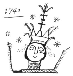 FIG. 41--The lord of the katun. (Chumayel MS.)